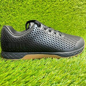 Nobull Outwork Mens Size 8 Womens 9.5 Black Gum Running Training Leather Shoes